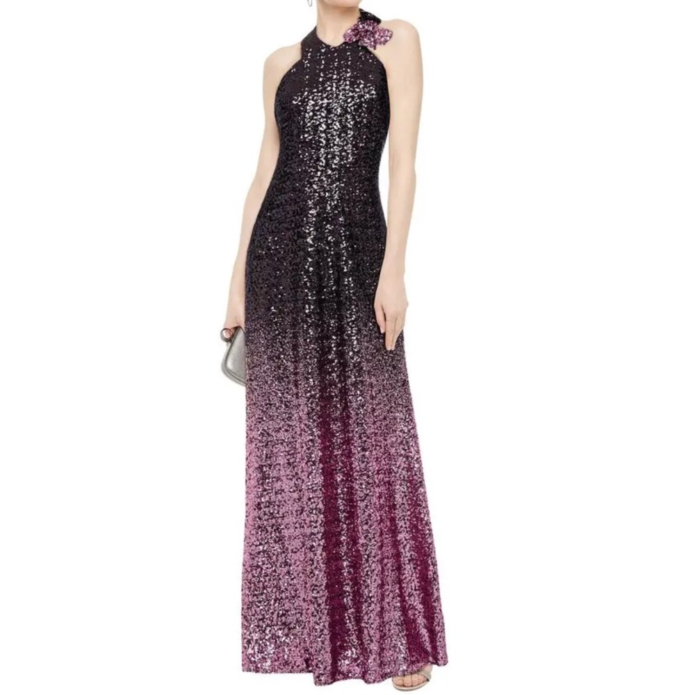 NWOT | Marchesa Notte Gradient Sequined Gown | 14